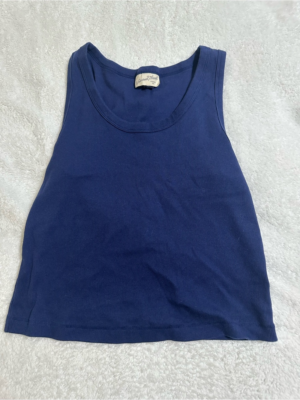 Universal Thread Bright Blue Ribbed Scoop Neck Tank
